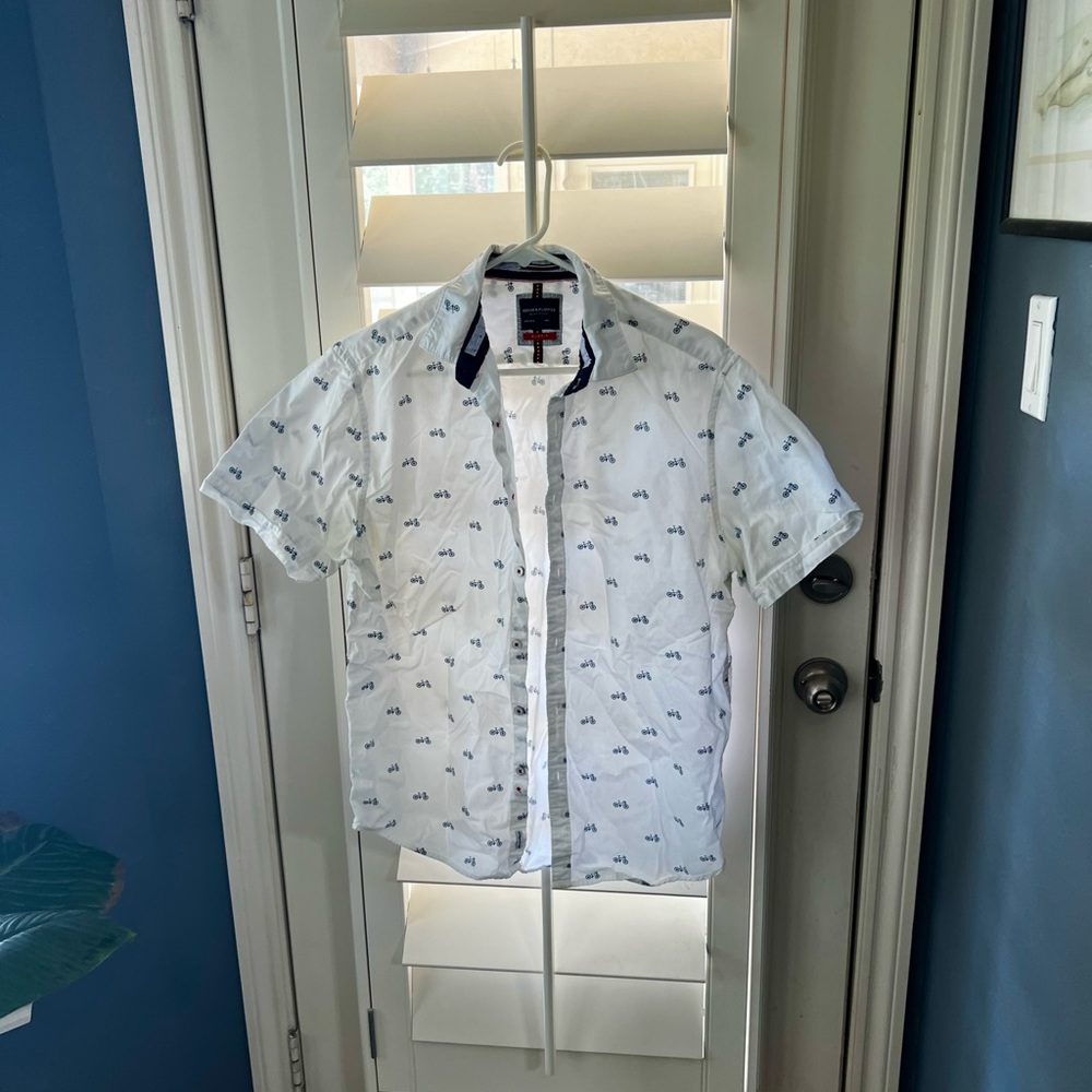 Denim & Flower (Ricky Singh) Men’s Shirt. Size L. Slim Fit. Bicycles.